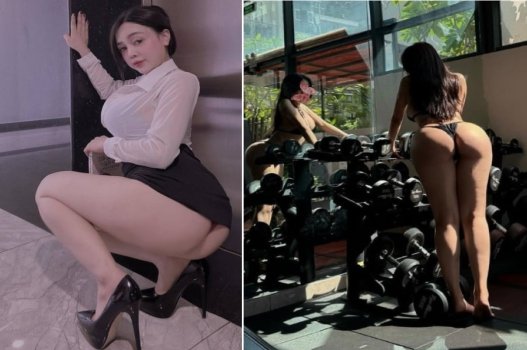 Tập luyện viên nhấp mạnh và thích thú